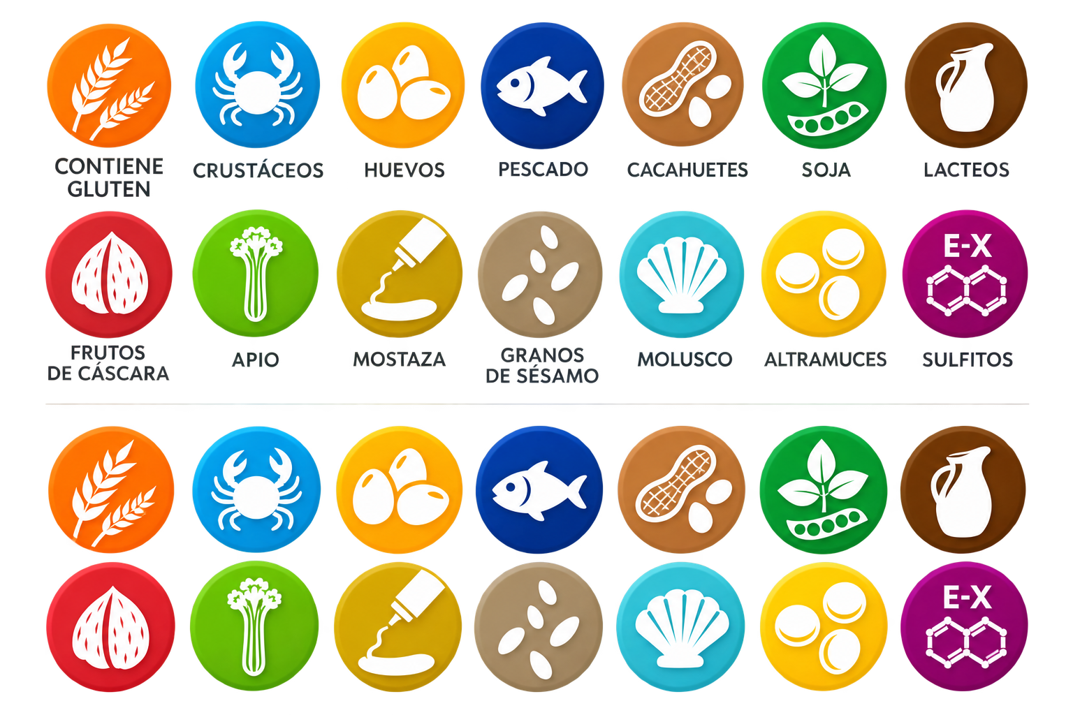 Iconos de Alérgenos
